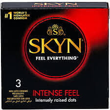 Skyn Intense Feel Dotted Non-Latex Condom 3's Skyn Intense Feel Dotted Non-Latex Condom 3's