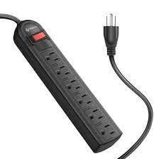 Multicontacto de 6 salidas verticales y reset iluminado