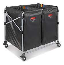 Rubbermaid® Carrito Tipo Canastilla Plegable - (2) 4 Bushels