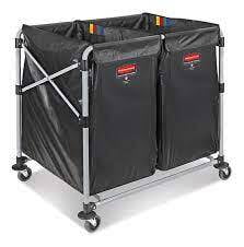 Rubbermaid® Carrito Tipo Canastilla Plegable - (2) 4 Bushels