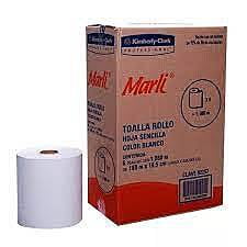 Toallas de Papel marca MARLI, No Hojas 200, Color Blanco, Tamaño 24 x 21 cm, PK 10