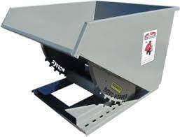 Tolva de Autovaciado, 2000 lb., Acero, Rojo