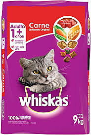 Whiskas - Whiskas Whiskas alimento para Gatos Adultos Sabor Carne Receta Orginal 9Kg Violeta Whiskas - Whiskas Whiskas alimento para Gatos Adultos Sabor Carne Receta Orginal 9Kg Violeta