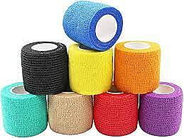 Yuelong 24 rollos de cinta adhesiva desechable para tatuajes y accesorios, cinta deportiva, color negro, Negro 24