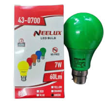 BULB LED B22 7W GREEN