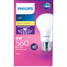 BULB LED E27 6W WW PHILIPS