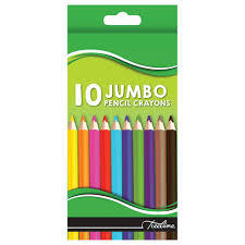 56-8864-00 - COLOURING PENCILS JUMBO 10PACK TREELINE