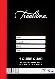 BOOK: 12-0003-00 - A4 1QUIRE 96PG Q/M HARD COVER BOOK TREELINE