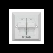 D-Link Dual Faceplate for Two Keystone Jacks, 86x86 mm, White