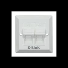 D-Link Dual Faceplate for Two Keystone Jacks, 86x86 mm, White