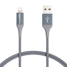 Durable USB-A to Lightning Cable, MFi Certified, Nylon Braided, 1m