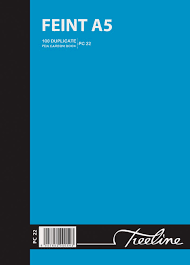 48-5811-00 - FEINT A5 DUPLICATE BOOK TREELINE