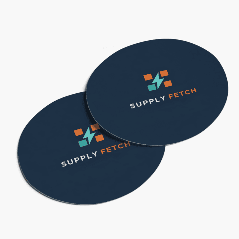 Supply Fetch round plastic stickers