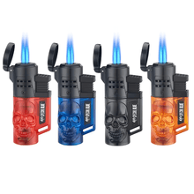 TORCH & LIGHTER:Skull Double Flame Lighter