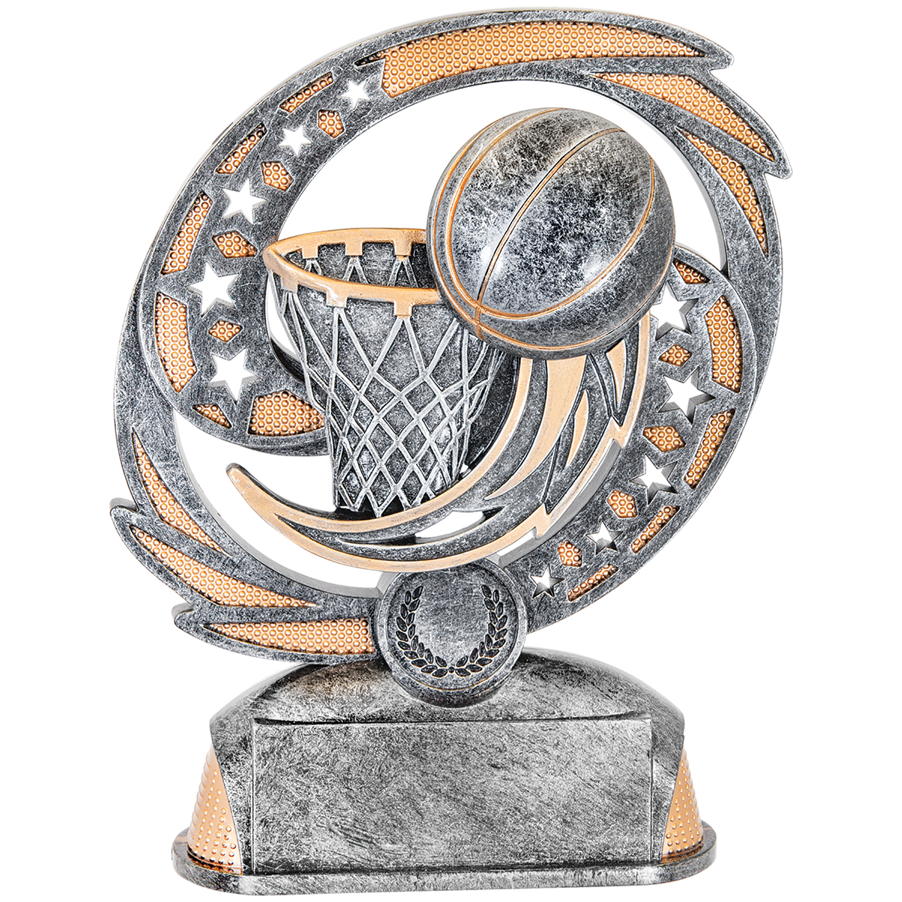 Hurricane Resin Trophy-6 1/2"(H)-Basketball