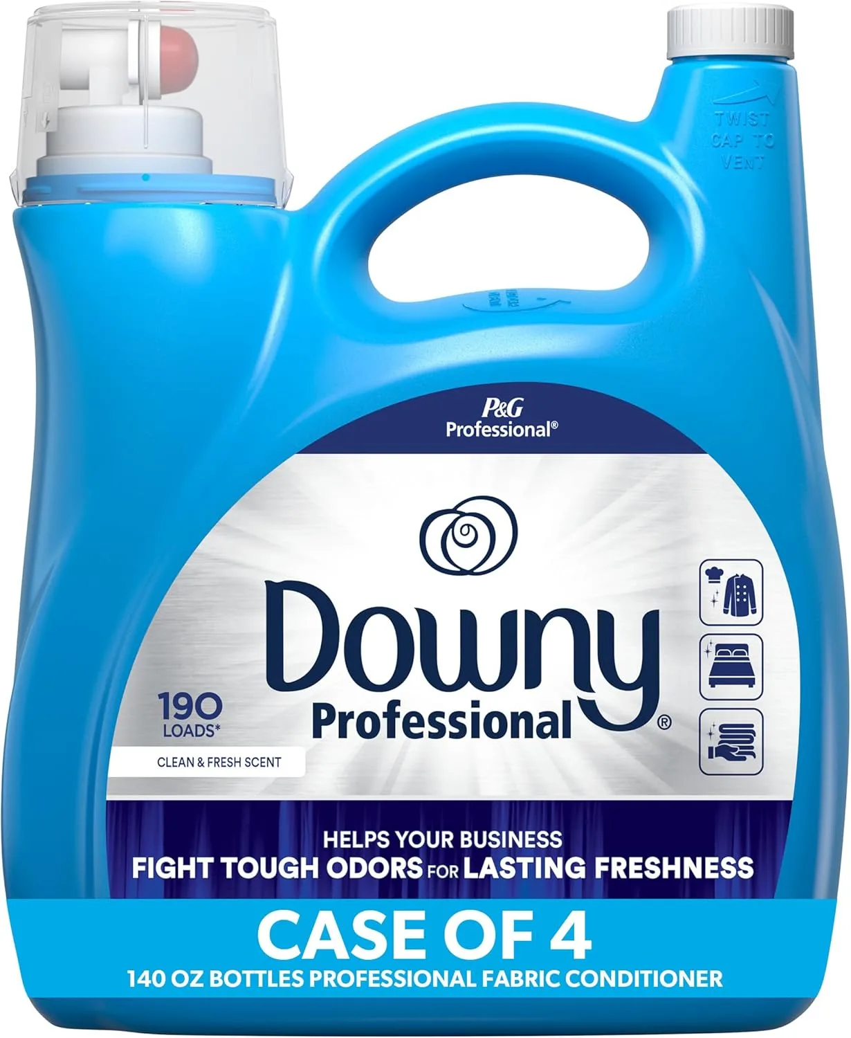 Downy Professional Commercial Liquid Fabric Softener, Clean & Fresh Scent