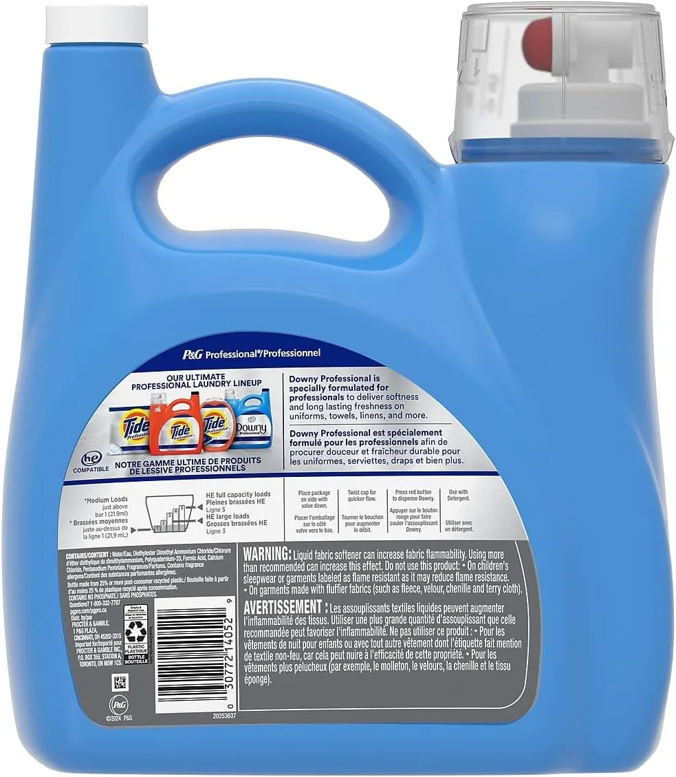 Downy Professional Commercial Liquid Fabric Softener, Clean & Fresh Scent