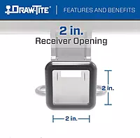 Draw-Tite 76227 Class 3 Trailer Hitch, 2 Inch Square Receiver, Compatible with 2010-2019 Subaru Outback, Wagon Except Sport
