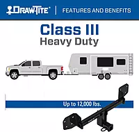 Draw-Tite 76227 Class 3 Trailer Hitch, 2 Inch Square Receiver, Compatible with 2010-2019 Subaru Outback, Wagon Except Sport