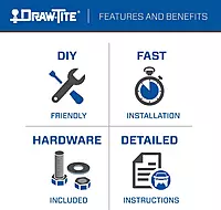 Draw-Tite 76227 Class 3 Trailer Hitch, 2 Inch Square Receiver, Compatible with 2010-2019 Subaru Outback, Wagon Except Sport