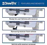 Draw-Tite Hidden Hitch 76904, Completely Hidden Trailer Hitch, 2 in. Removable Receiver, Black, Compatible with 2013 – 2020 Nissan Pathfinder, 2014-2021 Infiniti QX60