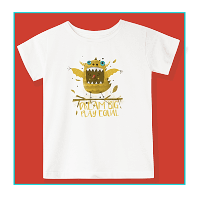 Camiseta Blanca ¡Dream big play equal!