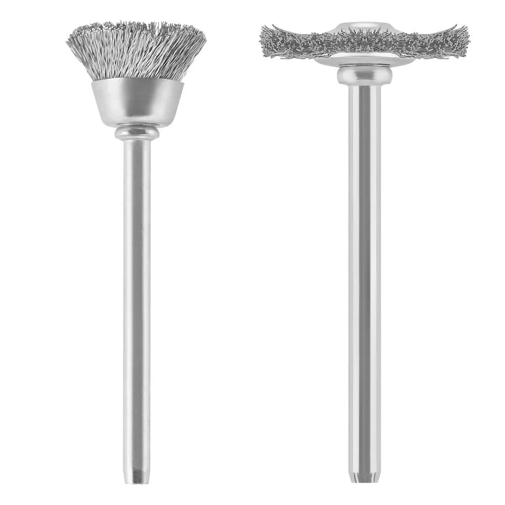 Dremel 447 2-Piece Carbon Steel Brush Set Ideal for Rust and Corrosion Removal on Soft Ferrous Metals Pack of 1