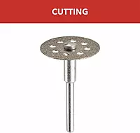Dremel 545 Diamond Cut-Off Wheel with Mandrel, 7/8” (22.2mm) Diameter, Cutting Rotary Tool Accessory (1 Piece)
