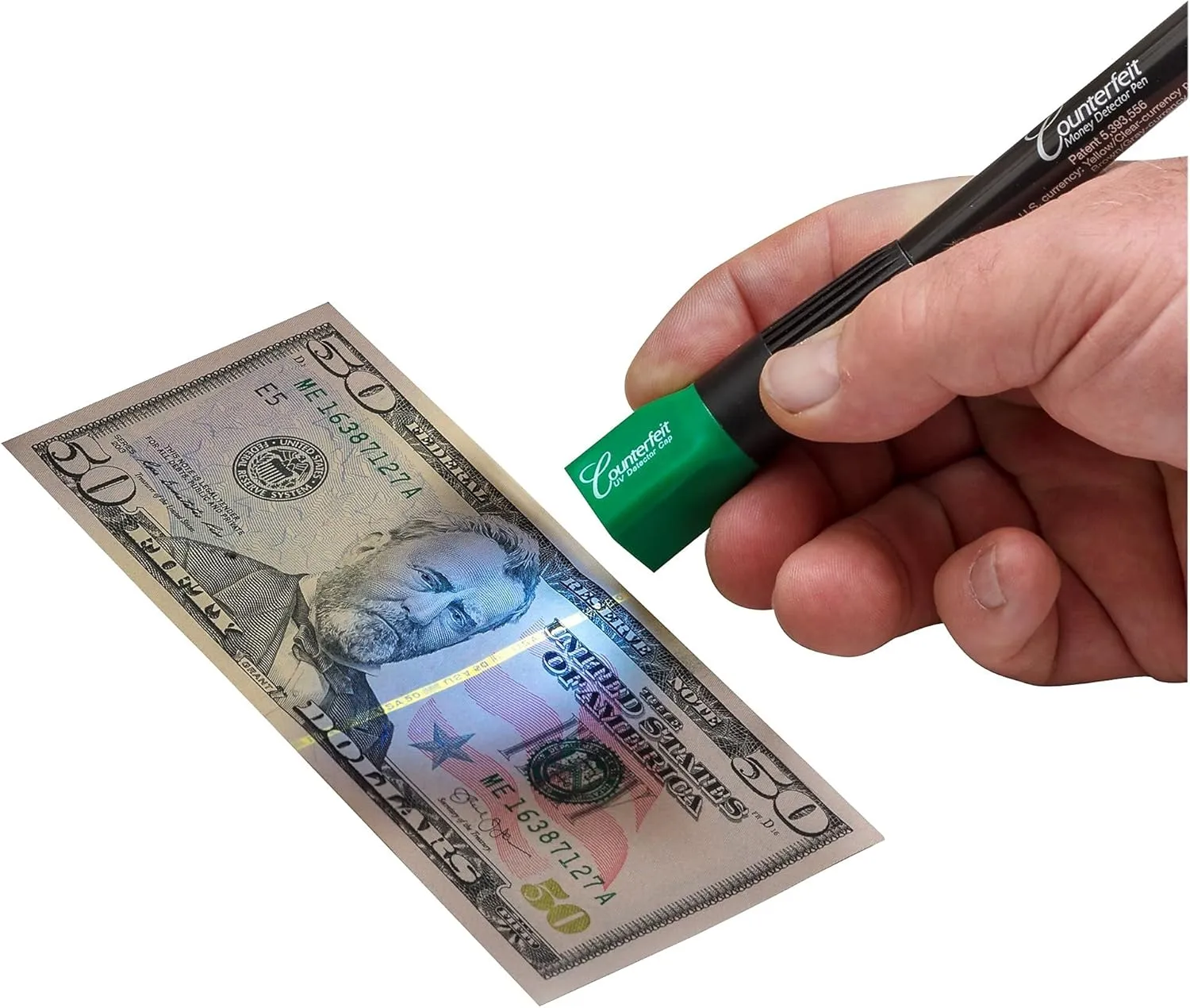Smart Money Counterfeit Detector Pen with Reusable UV LED Light