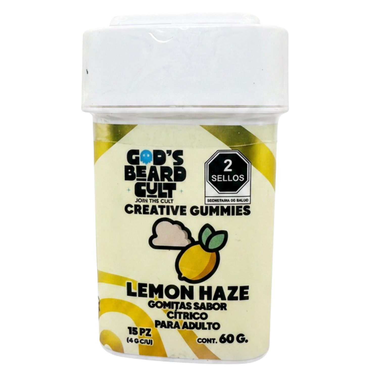 Gods Beard Cult Lemon Haze D8+HHC+THCO Gummies
