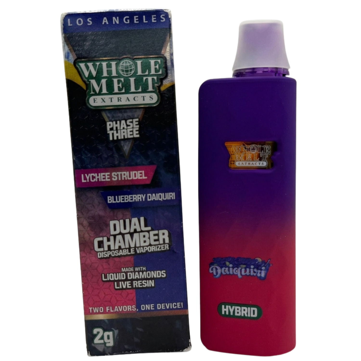 Whole Melt Extracts Lychee Strudel Blueberry Daiquiri THC Vapes