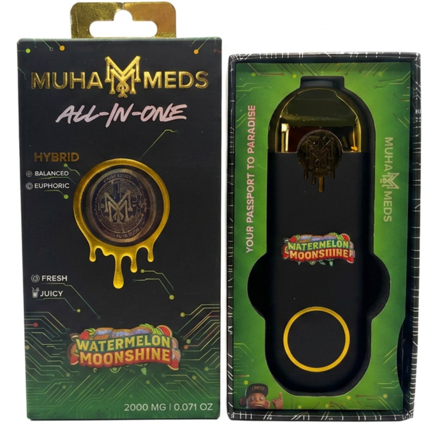 Muha Meds Watermelon Moonshine THC Vapes