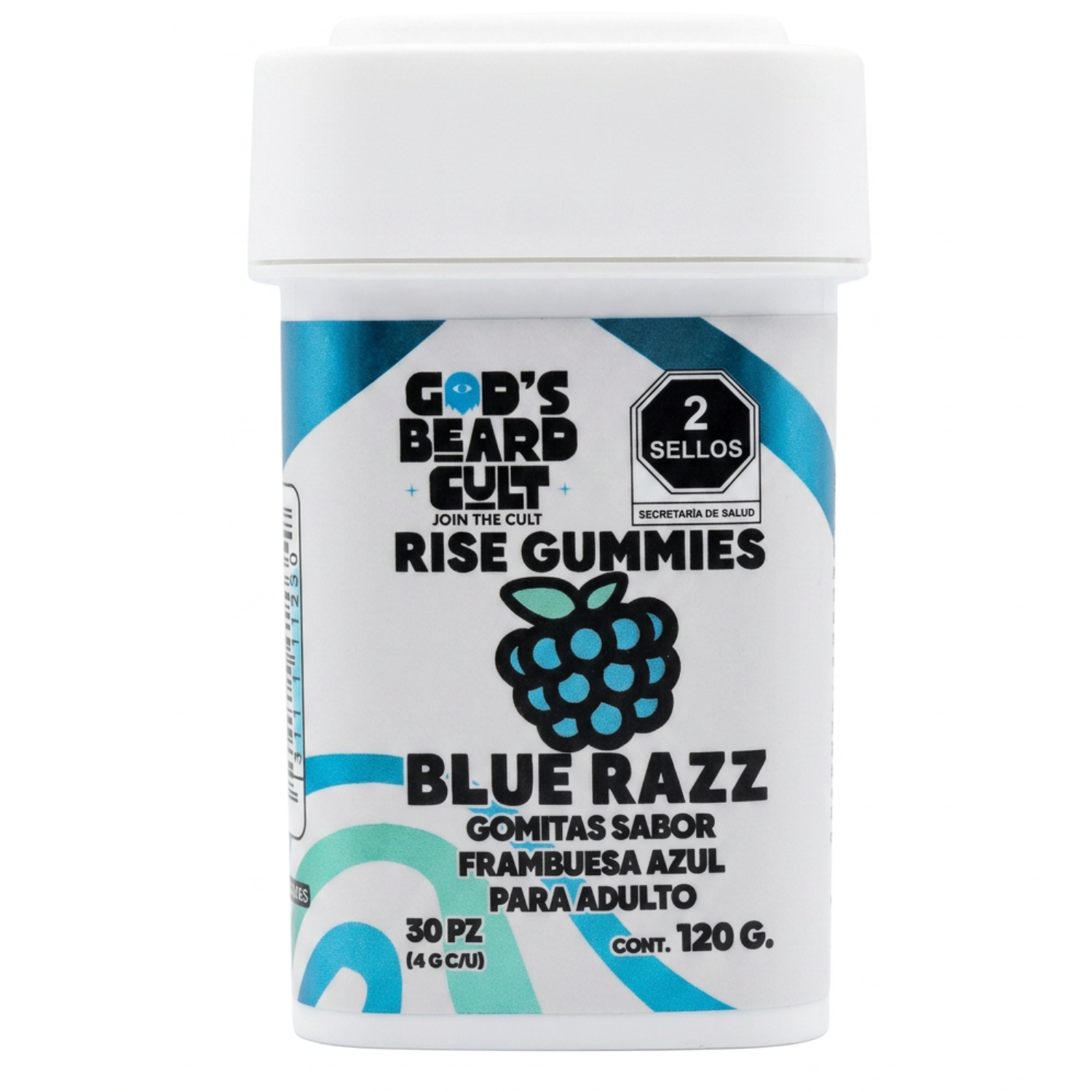 Gods Beard Cult Blue Razz Rise Gummies