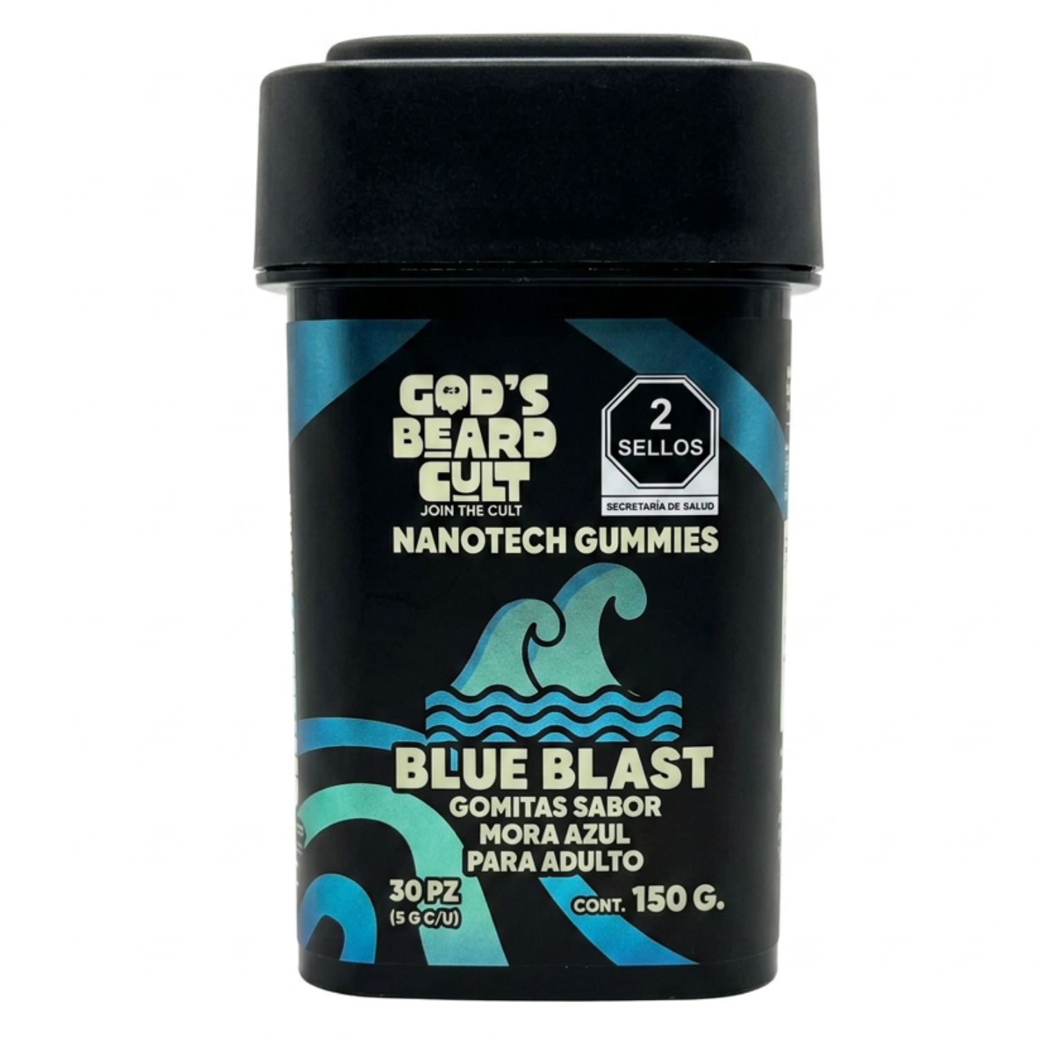 Gods Beard Cult Blue Blast Nanotech Gummies