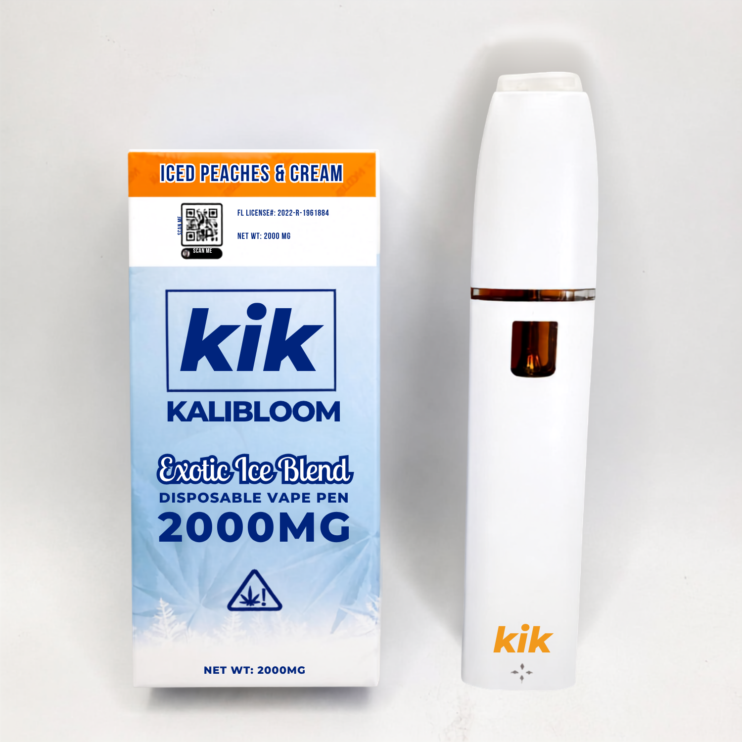 kik Iced Peaches Cream THC Vapes