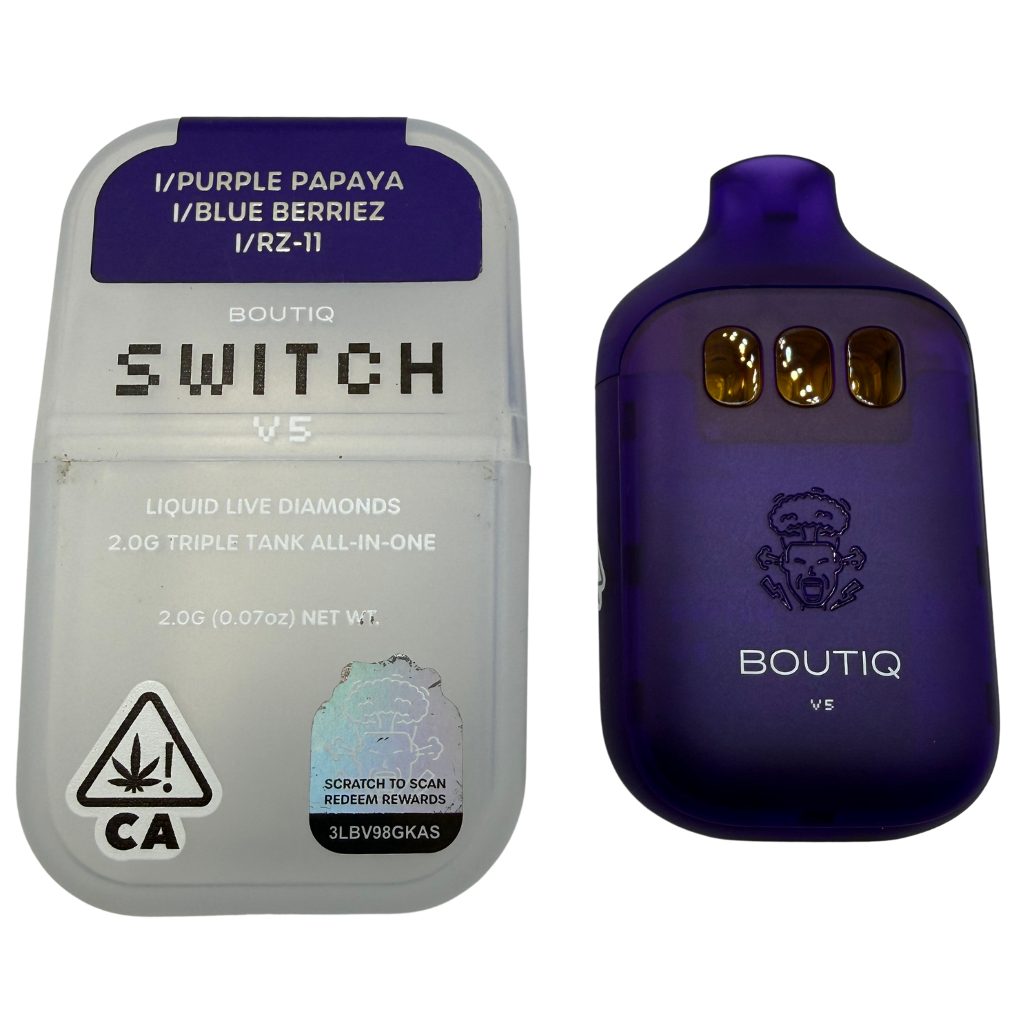 BOUTIQ PURPLE PAPAYA BLUE BERRIEZ RZ 11 THC Vapes