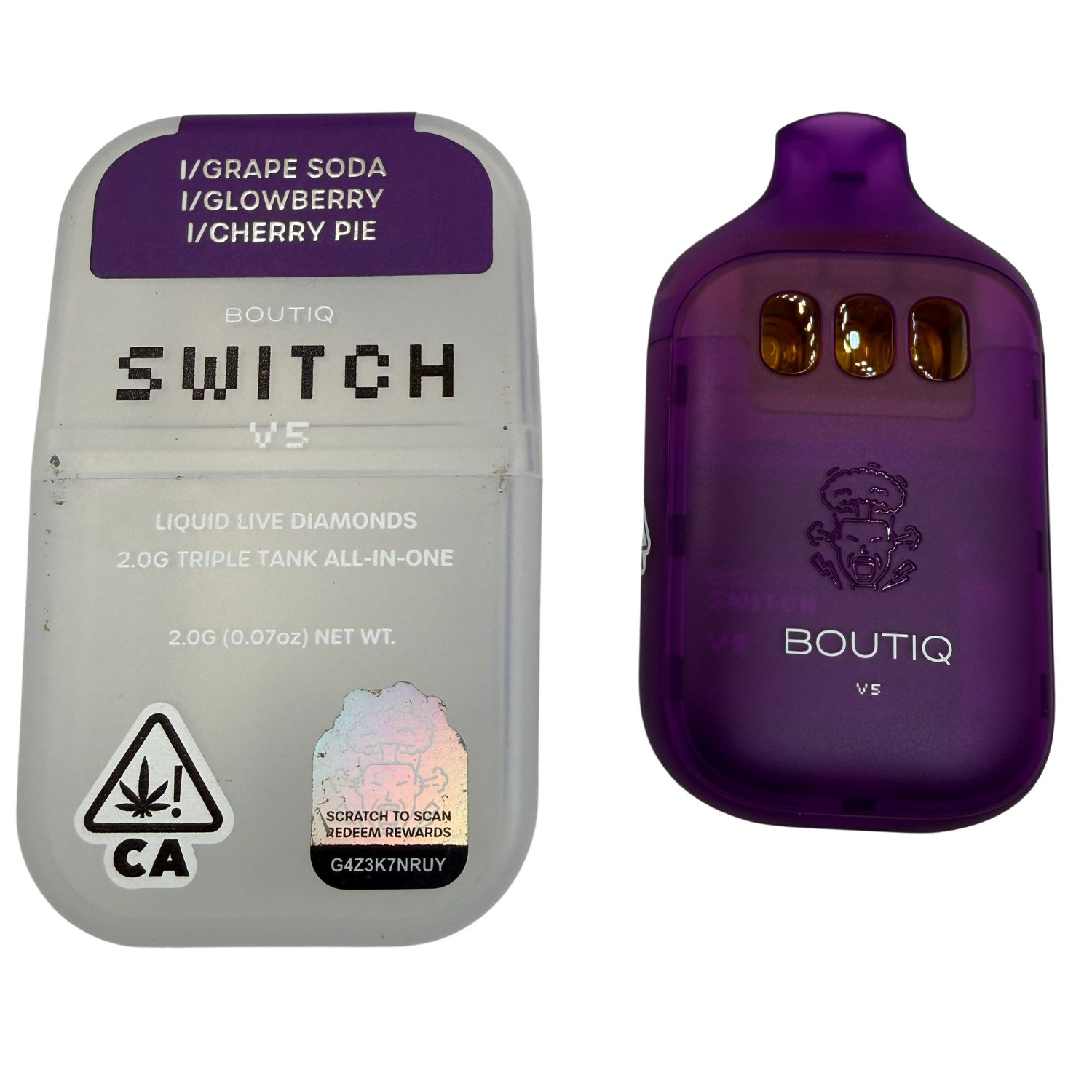 BOUTIQ Grape Soda Glowberry Cherry Pie THC Vapes