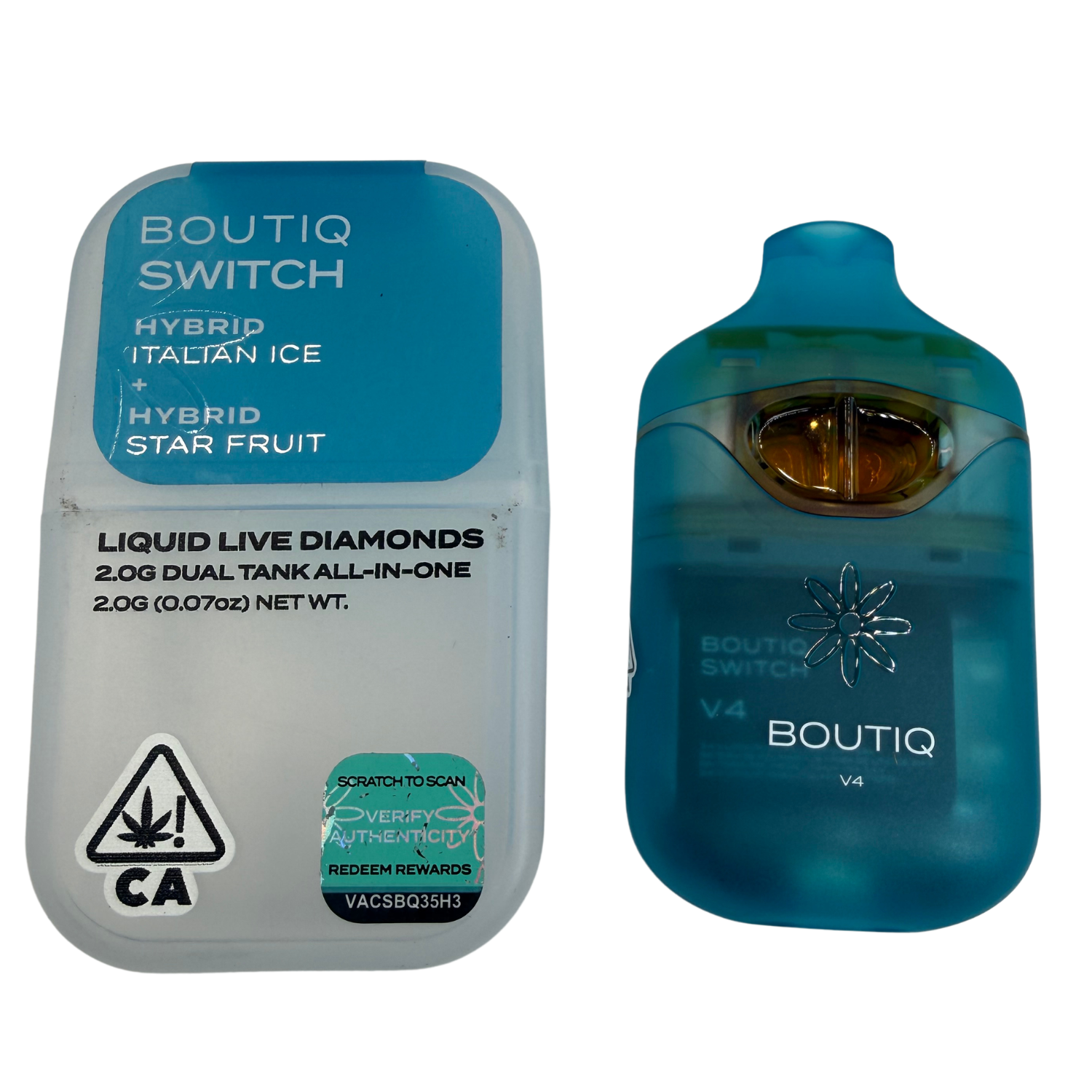 Boutiq Italian Ice + Star Fruit THC Vapes