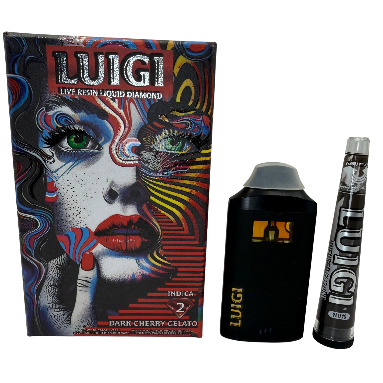 LUIGI Dark Cherry Gelato THC Vapes