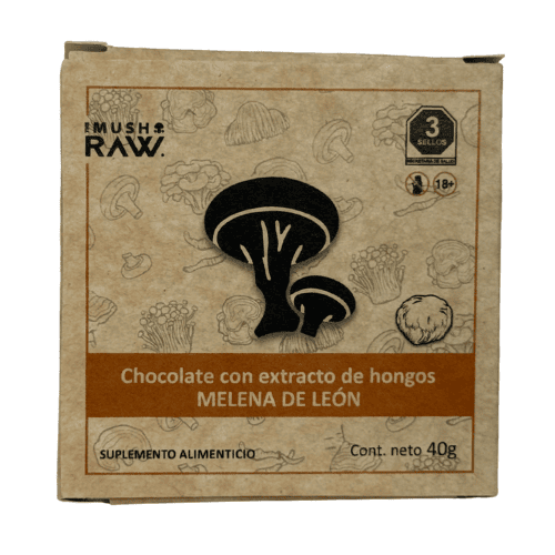 Mush Raw Chocolate con extracto de hongos Melena de León