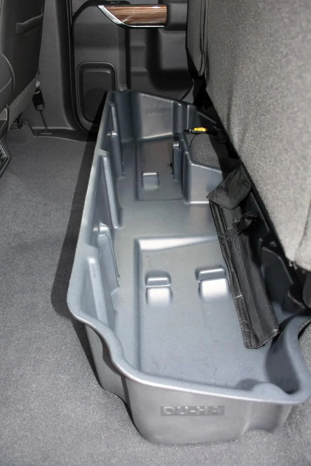 DuHa 10420 Under Seat Storage fits 2019-2026 Chevy Silverado/GMC Sierra Light Duty & 2020-2026 Heavy Duty Double Cab | Black Heavy Duty Back Seat Organizer
