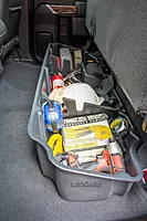 DuHa 10420 Under Seat Storage fits 2019-2026 Chevy Silverado/GMC Sierra Light Duty & 2020-2026 Heavy Duty Double Cab | Black Heavy Duty Back Seat Organizer