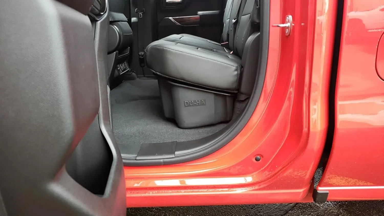 DuHa 10420 Under Seat Storage fits 2019-2026 Chevy Silverado/GMC Sierra Light Duty & 2020-2026 Heavy Duty Double Cab | Black Heavy Duty Back Seat Organizer