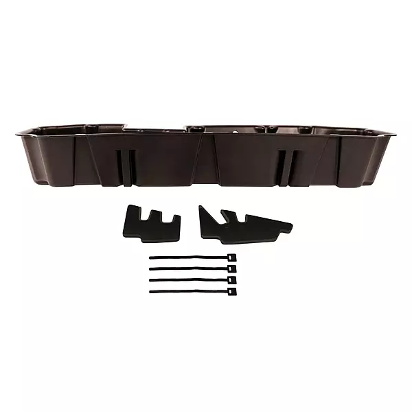 DU-HA 10421 Under Seat Storage fits 2019-2026 Chevy Silverado/GMC Sierra LD & 2020-2026 HD Double Cab | Brown Heavy-Duty Back Seat Organizer | Includes 2-Piece Dividers