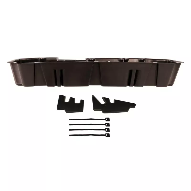 DU-HA 10421 Under Seat Storage fits 2019-2026 Chevy Silverado/GMC Sierra LD & 2020-2026 HD Double Cab | Brown Heavy-Duty Back Seat Organizer | Includes 2-Piece Dividers