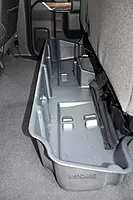 DU-HA 10421 Under Seat Storage fits 2019-2026 Chevy Silverado/GMC Sierra LD & 2020-2026 HD Double Cab | Brown Heavy-Duty Back Seat Organizer | Includes 2-Piece Dividers