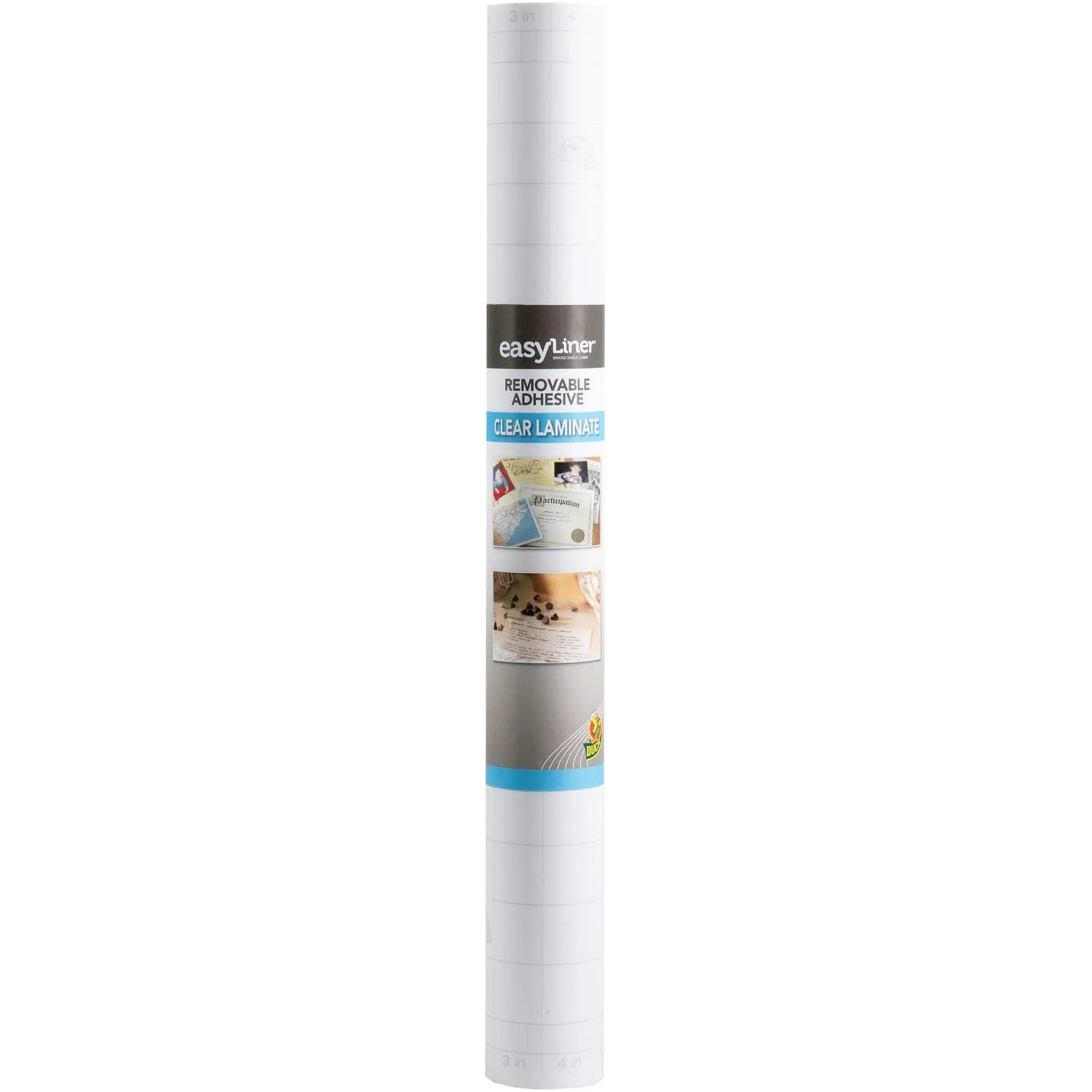 Duck Brand EasyLiner Adhesive Surfaces, 18 in x 24 ft, Clear