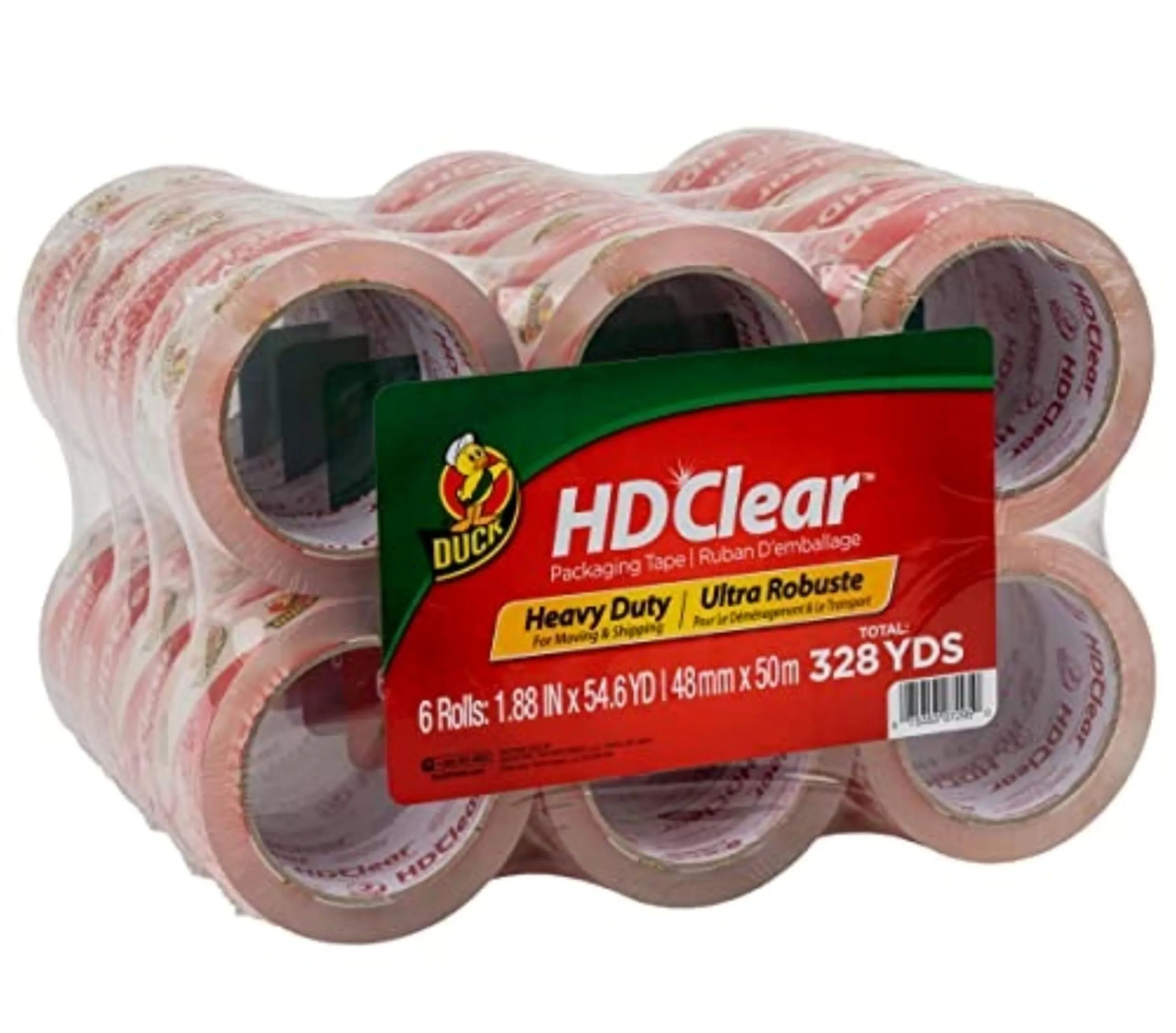 DUCK HD Clear Packing Tape Refills, 1.88 in x 54.6 yd