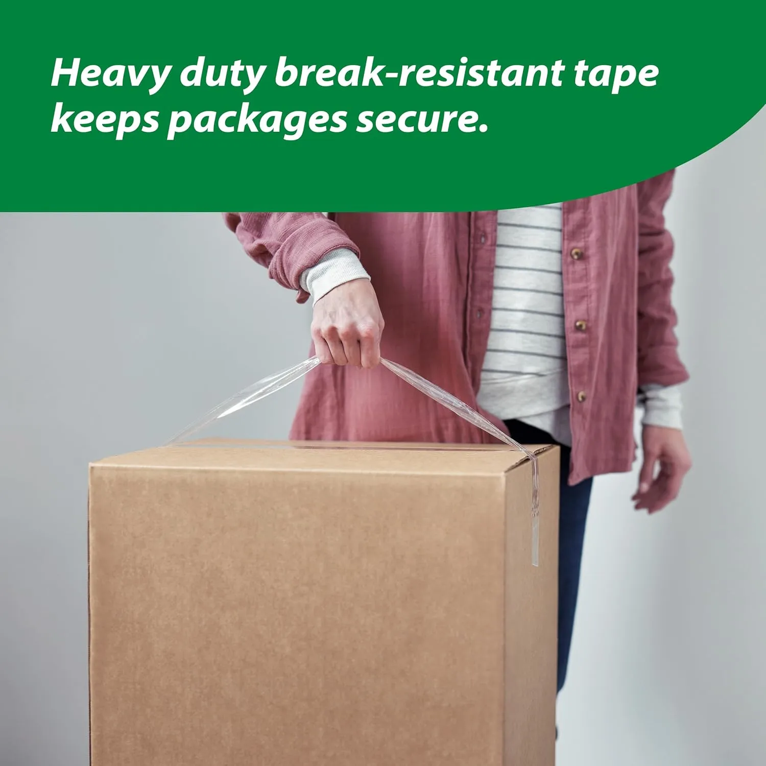 DUCK HD Clear Packing Tape Refills, 1.88 in x 54.6 yd