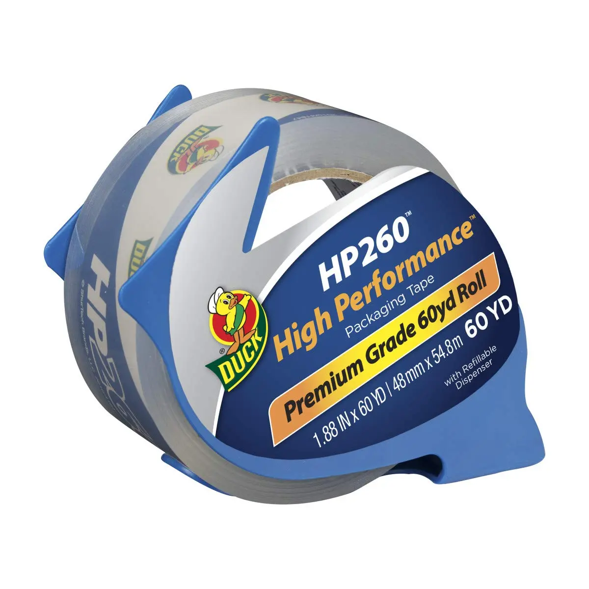 Duck HP260 Packing Tape With Dispenser, 1.88 in x 60 yd, Clear
